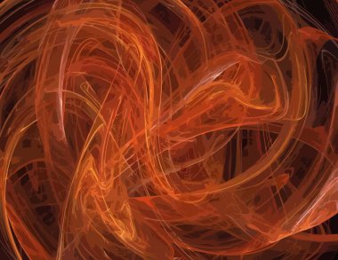 Dijital fraktal ile çok renkli bir çizimi