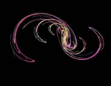 Dijital fraktal ile çok renkli bir çizimi