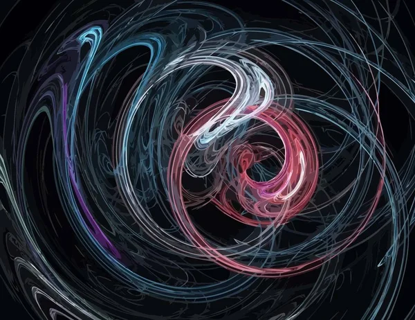 One Ilustración de fractal digital con multicolor — Foto de Stock