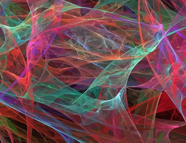 One Ilustración de fractal digital con multicolor — Foto de Stock