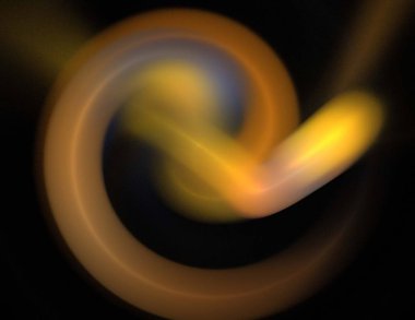 Siyah Renk Üzerine Bir Dijital Fraktal Resmi