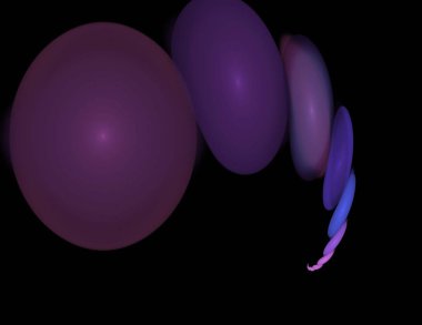 Siyah Renk Üzerine Bir Dijital Fraktal Resmi