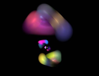 Siyah Renk Üzerine Bir Dijital Fraktal Resmi