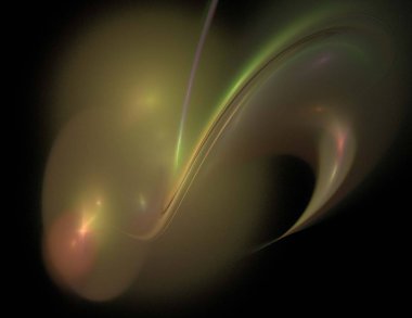 Siyah Renk Üzerine Bir Dijital Fraktal Resmi