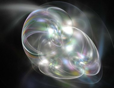 Siyah Renk Üzerine Bir Dijital Fraktal Resmi