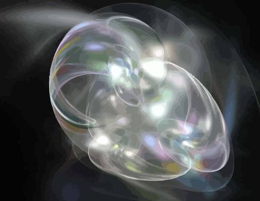 Dijital fraktal ile çok renkli bir çizimi