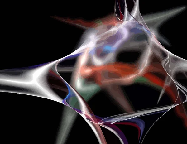 Um Ilustração de fractal digital com multicolor — Vetor de Stock