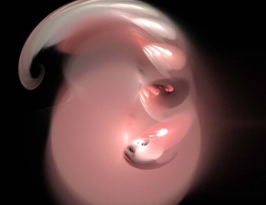 Siyah Renk Üzerine Bir Dijital Fraktal Resmi