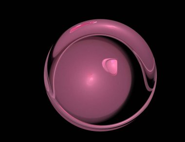 Siyah Renk Üzerine Bir Dijital Fraktal Resmi