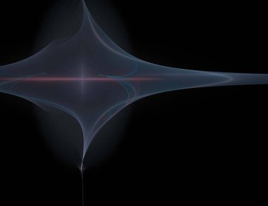 Siyah Renk Üzerine Bir Dijital Fraktal Resmi