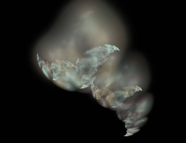 Siyah Renk Üzerine Bir Dijital Fraktal Resmi