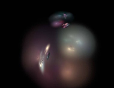 Siyah Renk Üzerine Bir Dijital Fraktal Resmi