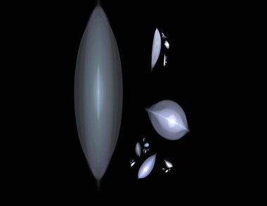 Siyah Renk Üzerine Bir Dijital Fraktal Resmi