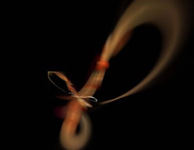 Siyah Renk Üzerine Bir Dijital Fraktal Resmi