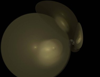 Siyah Renk Üzerine Bir Dijital Fraktal Resmi