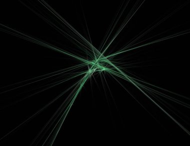 Siyah Renk Üzerine Bir Dijital Fraktal Resmi