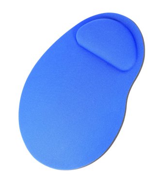 Beyaz arka plan üzerinde izole mavi Mouse Pad