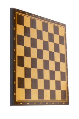 Tahta boş satranç tahtası izole edildi