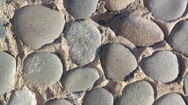 Cobblestone background at dry day — Stock Photo, Image