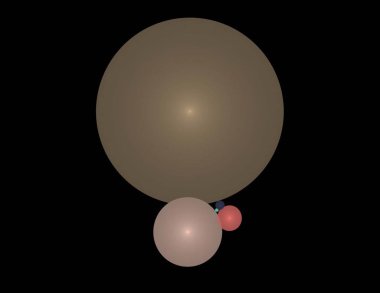 Siyah Renk Üzerine Bir Dijital Fraktal Resmi