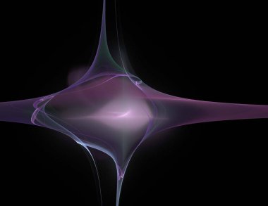 Siyah Renk Üzerine Bir Dijital Fraktal Resmi