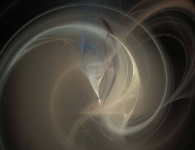 Siyah Renk Üzerine Bir Dijital Fraktal Resmi