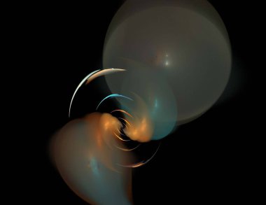 Siyah Renk Üzerine Bir Dijital Fraktal Resmi