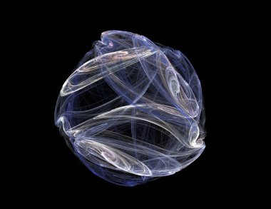 Siyah Renk Üzerine Bir Dijital Fraktal Resmi