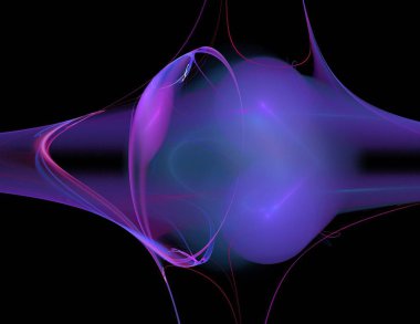 Siyah Renk Üzerine Bir Dijital Fraktal Resmi