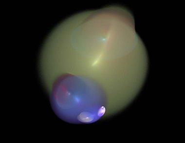 Siyah Renk Üzerine Bir Dijital Fraktal Resmi