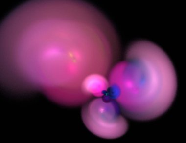 Siyah Renk Üzerine Bir Dijital Fraktal Resmi