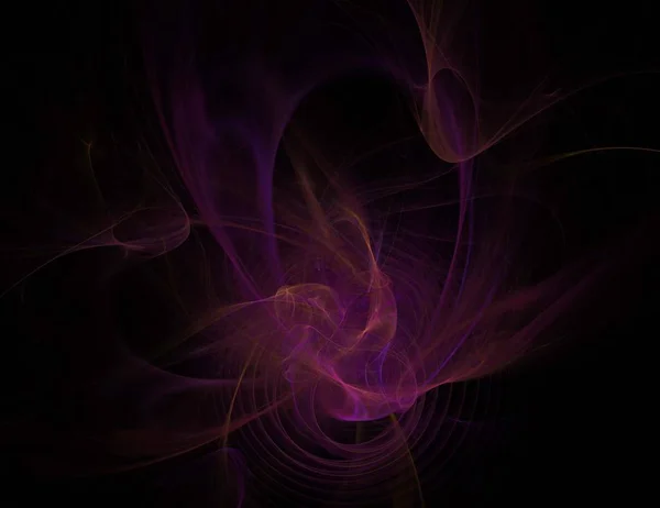 Image of one Digital Fractal on Black Color — Stock Photo, Image