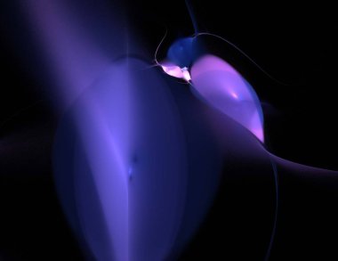 Siyah Renk Üzerine Bir Dijital Fraktal Resmi