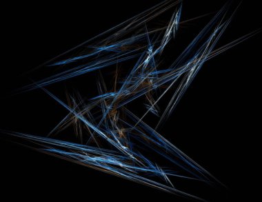 Siyah Renk Üzerine Bir Dijital Fraktal Resmi