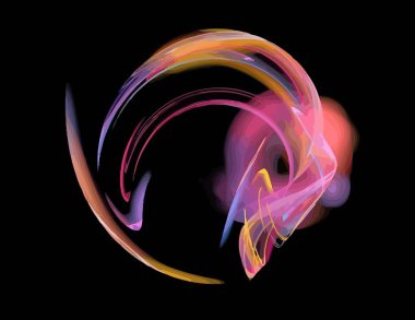 Dijital fraktal ile çok renkli bir çizimi