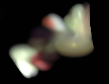 Siyah Renk Üzerine Bir Dijital Fraktal Resmi