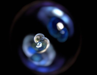 Siyah Renk Üzerine Bir Dijital Fraktal Resmi