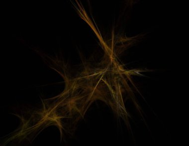 Siyah Renk Üzerine Bir Dijital Fraktal Resmi