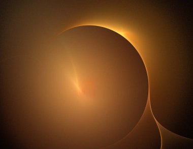 Siyah Renk Üzerine Bir Dijital Fraktal Resmi