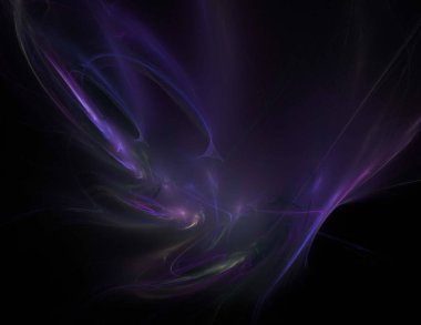 Siyah Renk Üzerine Bir Dijital Fraktal Resmi