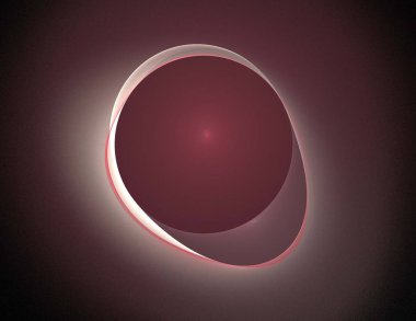 Siyah Renk Üzerine Bir Dijital Fraktal Resmi