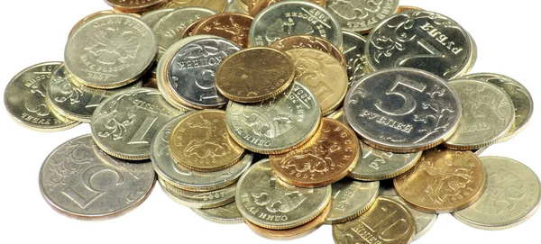 Rozrzut monet w suchym dniu — Zdjęcie stockowe