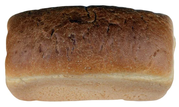 Chleb pszeniczny na białym tle — Zdjęcie stockowe
