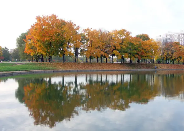 Jesień w parku miejskim — Zdjęcie stockowe
