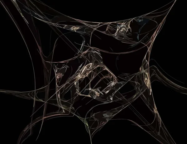 O ilustrație a fractalului digital cu multicolor — Vector de stoc