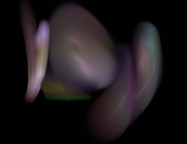 Siyah Renk Üzerine Bir Dijital Fraktal Resmi