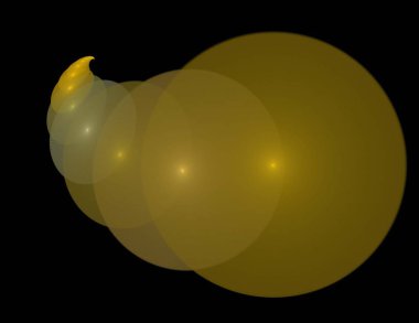 Siyah Renk Üzerine Bir Dijital Fraktal Resmi