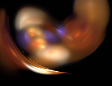 Siyah Renk Üzerine Bir Dijital Fraktal Resmi