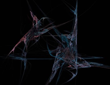 Siyah Renk Üzerine Bir Dijital Fraktal Resmi