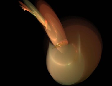 Siyah Renk Üzerine Bir Dijital Fraktal Resmi